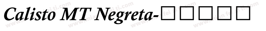 Calisto MT Negreta字体转换